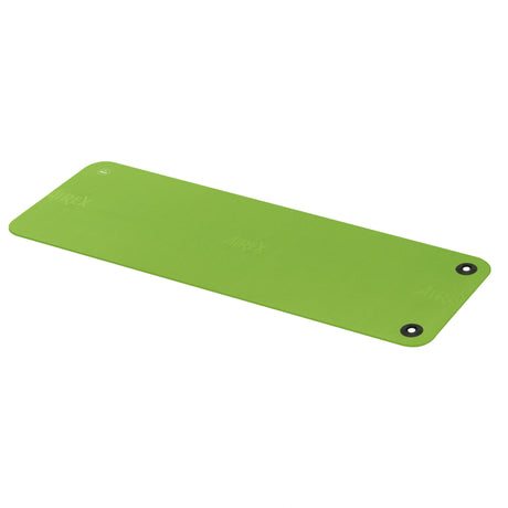 Affordable commercial grade exercise mat with eyelets for hanging