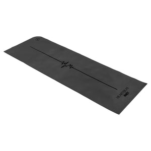 Thin black durable yoga mat