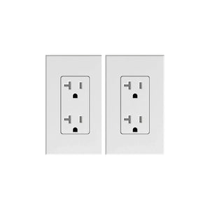 Two 120 bolt 20 ampere wall outlets which a sauna plugs into