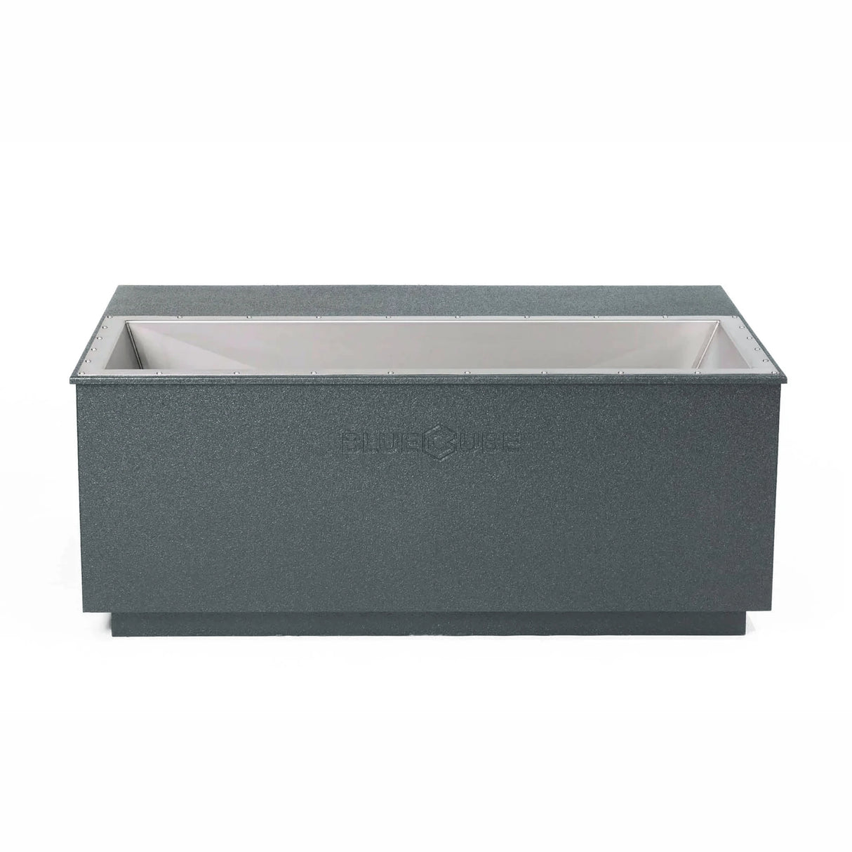 Gray BlueCube CoreChill 3 Elite Cold Plunge Tub which is commercial grade and handmade in America