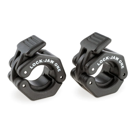 Lock-Jaw One Barbell Collars - Commercial Grade Barbell Clamps, Different Color Options including Black and Pink, 1 Year Commercial Warranty, One Inch Diameter for Smaller Barbells