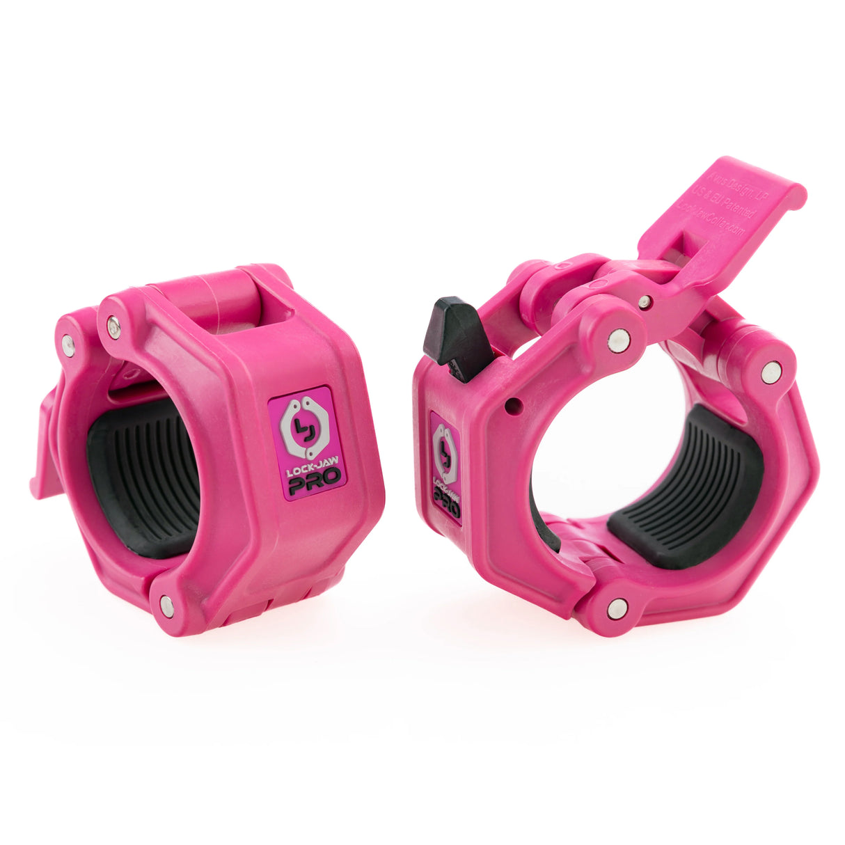 Lock-Jaw PRO 2 Barbell Collars - Commercial Grade Barbell Clamps, Different Color Options including Black, Red, Blue, and Pink, 1 Year Commercial Warranty, Fits 2" Diameter Bars