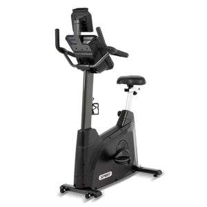 Spirit Fitness XBU55 residential grade upright bike with LCD screen and built in fan