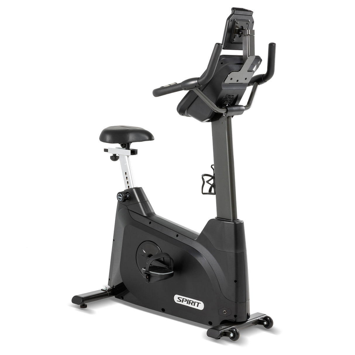 Spirit Fitness XBU55 residential grade upright bike with LCD screen and built in fan