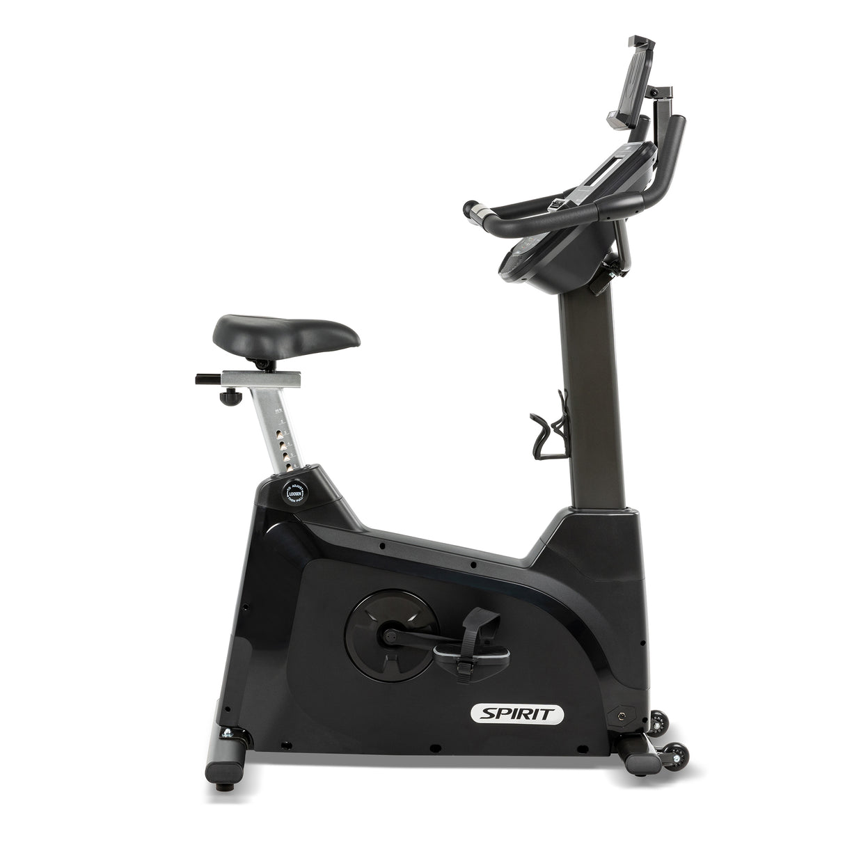 Spirit Fitness XBU55 residential grade upright bike with LCD screen and built in fan