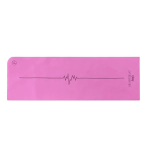 Thin pink durable yoga mat