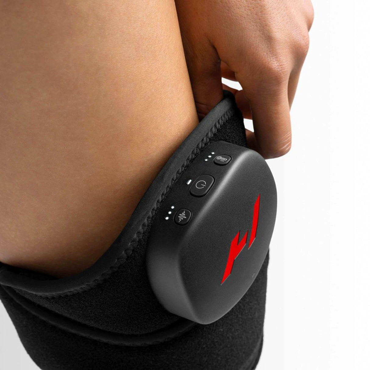 Pad which wraps around your knee and leg to provide heat and vibration therapy to increase circulation and decrease pain